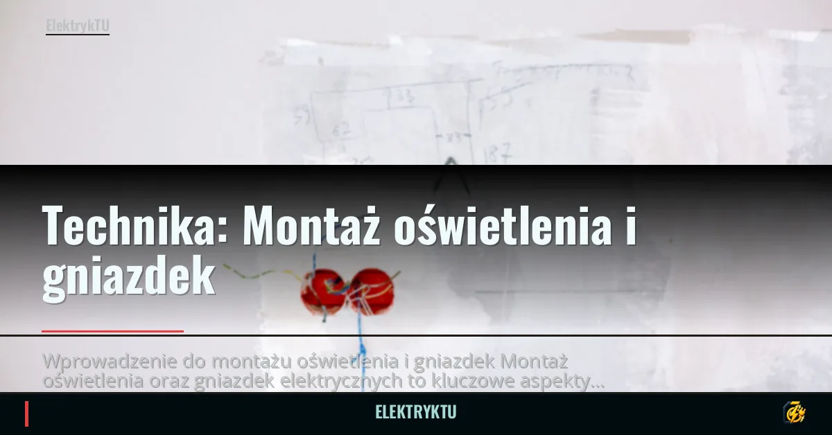 Technika: Montaż oświetlenia i gniazdek