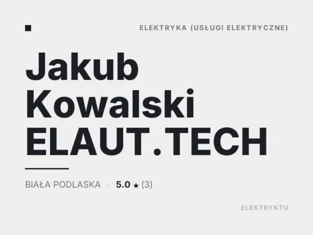 Jakub Kowalski ELAUT.TECH