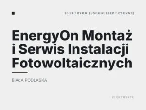 EnergyOn Montaż i Serwis Instalacji Fotowoltaicznych