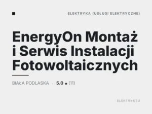 EnergyOn Montaż i Serwis Instalacji Fotowoltaicznych