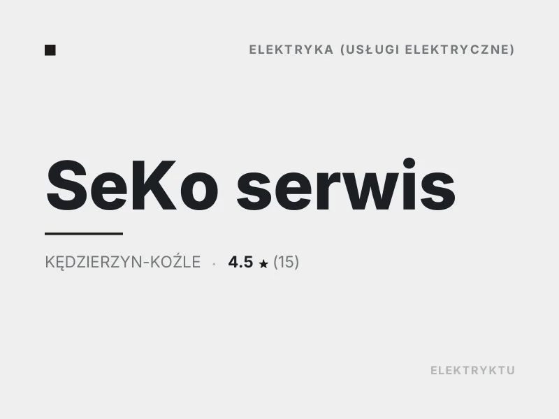 SeKo serwis Diagnostyka usterek elektrycznych Kędzierzyn-Koźle