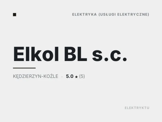 Elkol BL s.c.