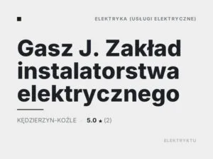 Gasz J. Zakład instalatorstwa elektrycznego