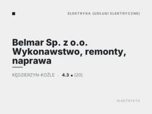 Belmar Sp. z o.o. Wykonawstwo, remonty, naprawa