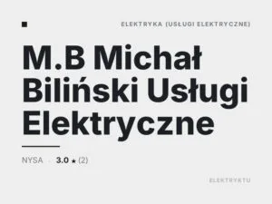 M.B Michał Biliński Usługi Elektryczne