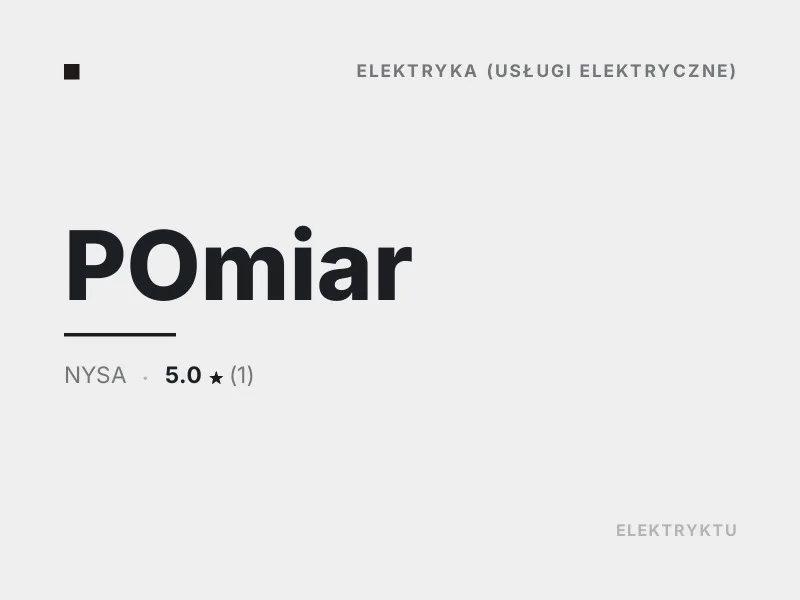 POmiar Diagnostyka usterek elektrycznych Nysa