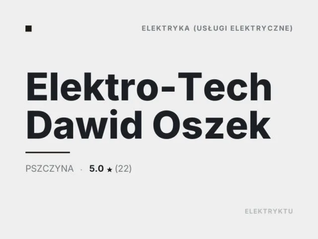 Elektro-Tech Dawid Oszek