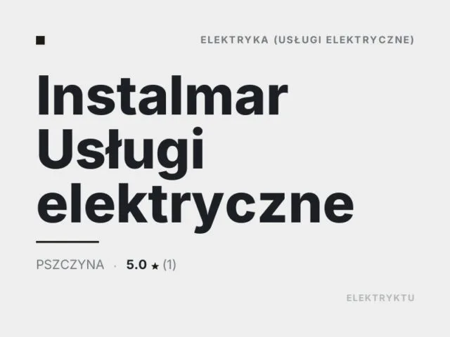 Instalmar Usługi elektryczne