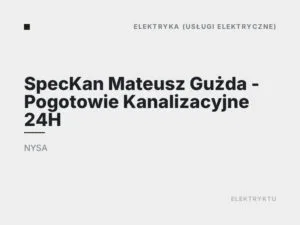 SpecKan Mateusz Gużda – Pogotowie Kanalizacyjne 24H