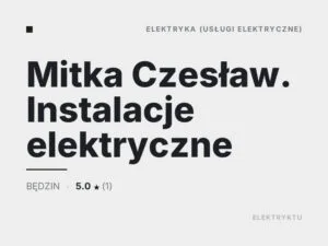 Mitka Czesław. Instalacje elektryczne