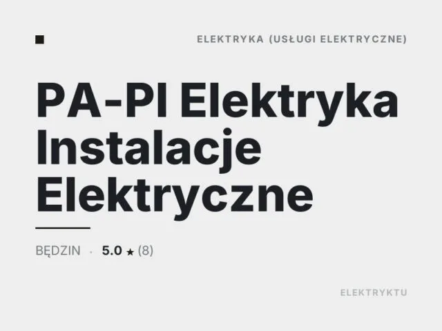 PA-PI Elektryka Instalacje Elektryczne
