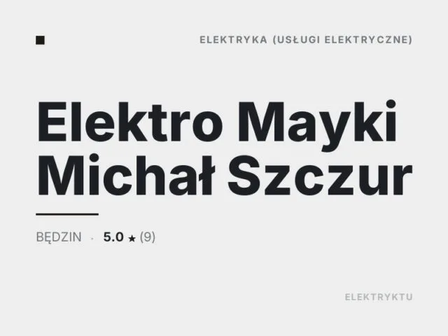 Elektro Mayki Michał Szczur