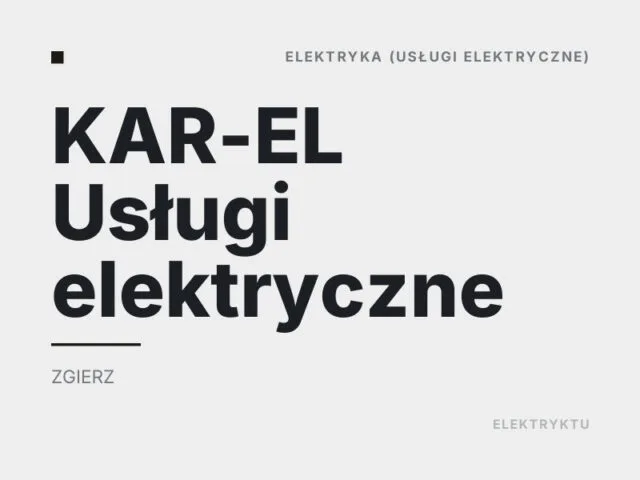 KAR-EL Usługi elektryczne