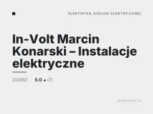 In-Volt Marcin Konarski – Instalacje elektryczne