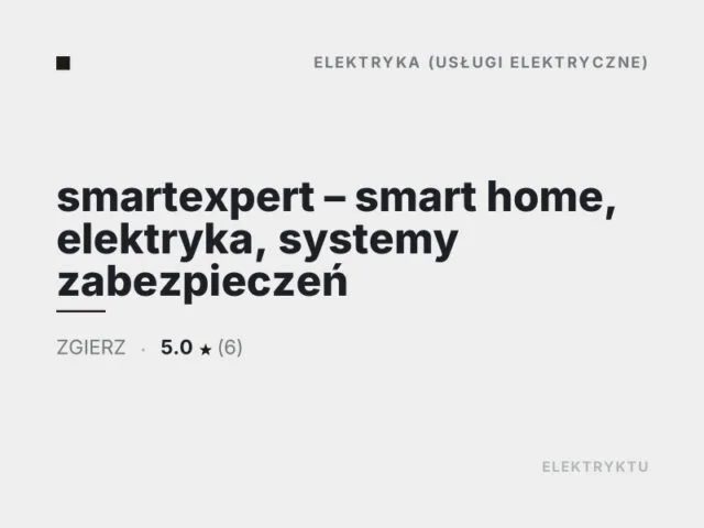 smartexpert – smart home, elektryka, systemy zabezpieczeń