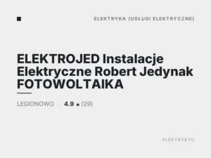 ELEKTROJED Instalacje Elektryczne Robert Jedynak FOTOWOLTAIKA