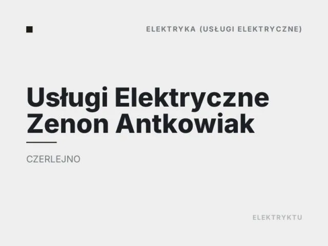 Usługi Elektryczne Zenon Antkowiak