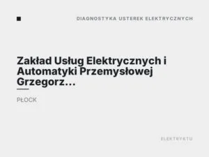 Zakład Usług Elektrycznych i Automatyki Przemysłowej Grzegorz Machowski