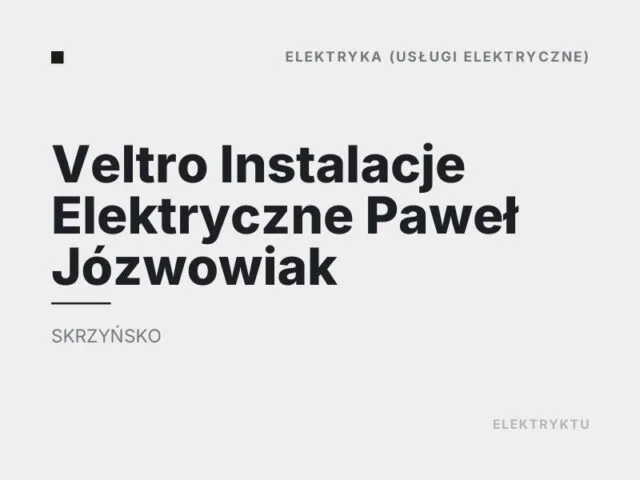 Veltro Instalacje Elektryczne Paweł Józwowiak