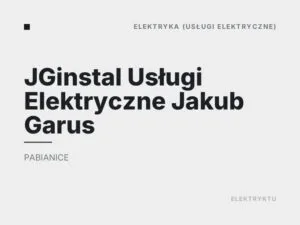 JGinstal Usługi Elektryczne Jakub Garus