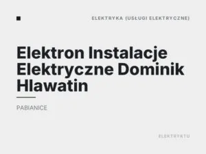 Elektron Instalacje Elektryczne Dominik Hlawatin