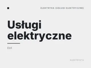 Usługi elektryczne