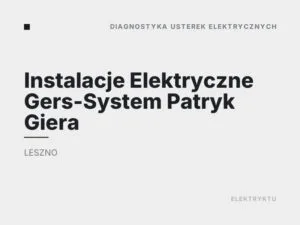 Instalacje Elektryczne Gers-System Patryk Giera