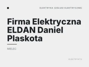 Firma Elektryczna ELDAN Daniel Plaskota