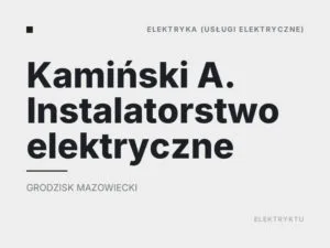 Kamiński A. Instalatorstwo elektryczne